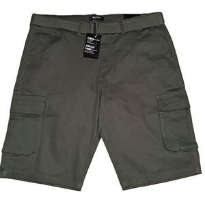 Blu Rock Men's Cargo Shorts,‎ Olive, Size 38, 24 in long